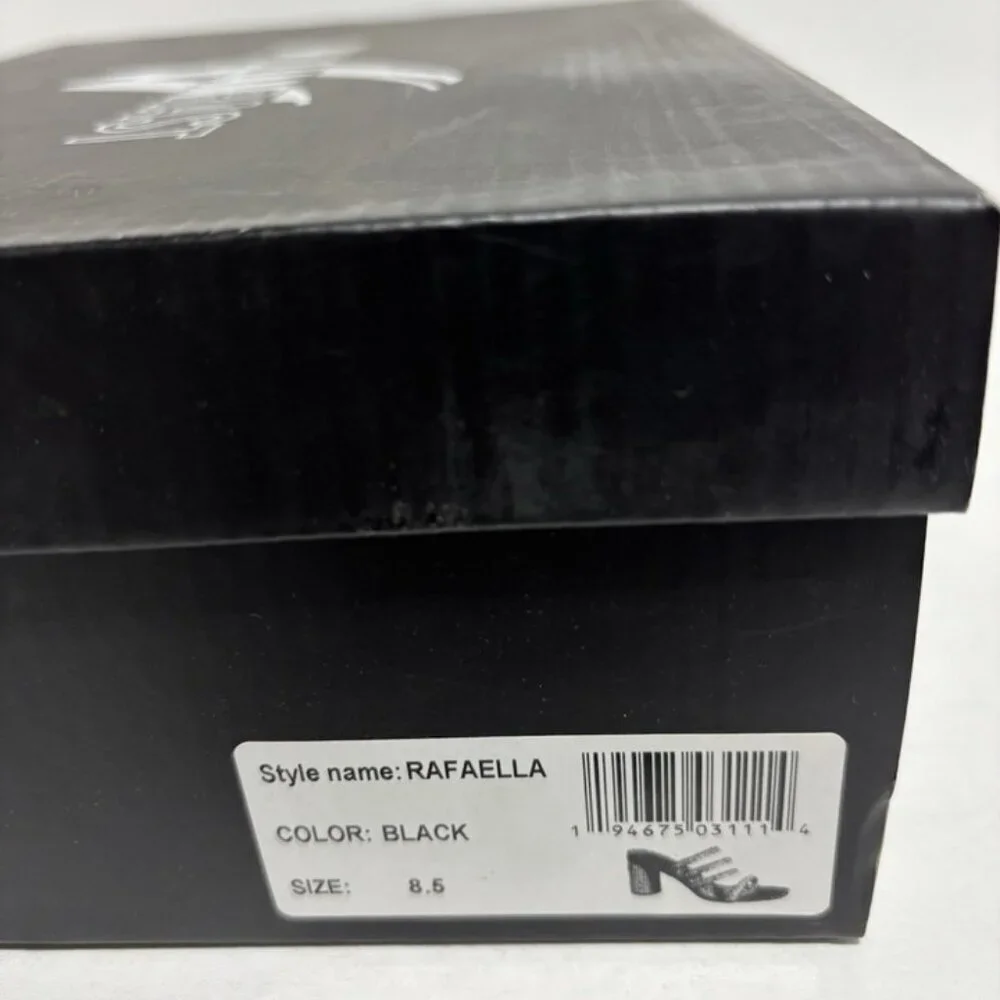 William Rast Women’s Rafaella Black Heeled Sandals, Size 8.5 M